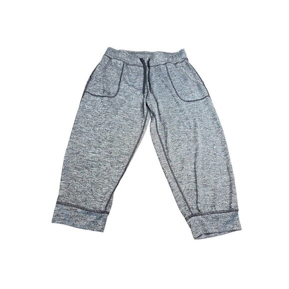 Under Armour Women Tech Cropped Pant Grey Fleece Loose Fit Joggers Sweatpants Si - Picture 4 of 16